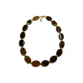 Brown Opal Agate Beaded Necklace Brown Opal Agate Beaded Necklace